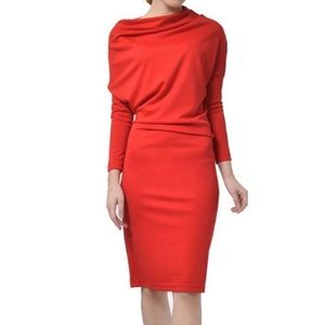 LILA KASS Fitted Dolman Sleeve Maxi Dress